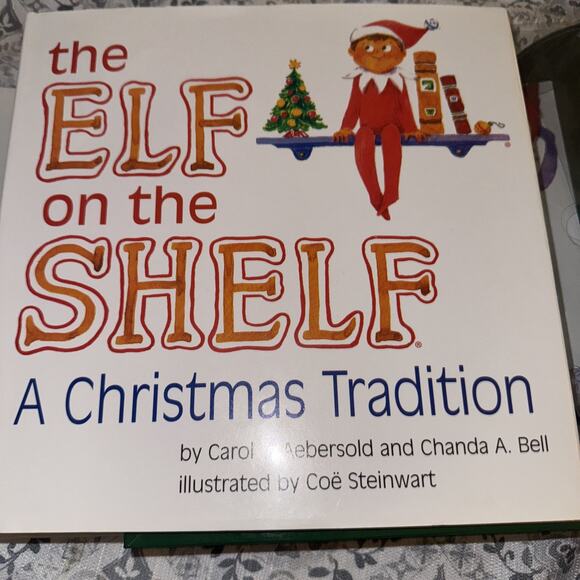 Vtg CCA & B Elf on a Shelf Boy 12 In Doll Brown Hair Blue Eyes With Book In Box - Picture 6 of 13